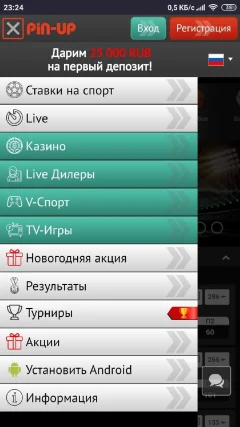 Приложение Pin Up на андроид — скриншот 3